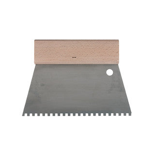 Klebeverteilspachtel 180 mm, E4, 4x4x4 mm