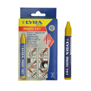 Signierkreiden (Försterkreiden) 12er Pack, gelb