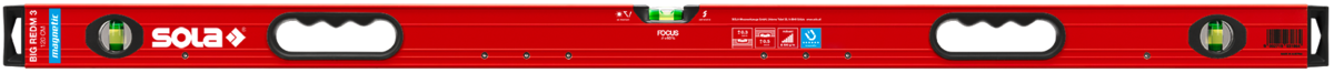 SOLA Alu-Wasserwaage Big RedM 3 mit Magnet und Handgriffe