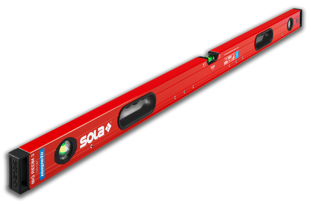 SOLA Alu-Wasserwaage Big RedM 3 mit Magnet und Handgriffe